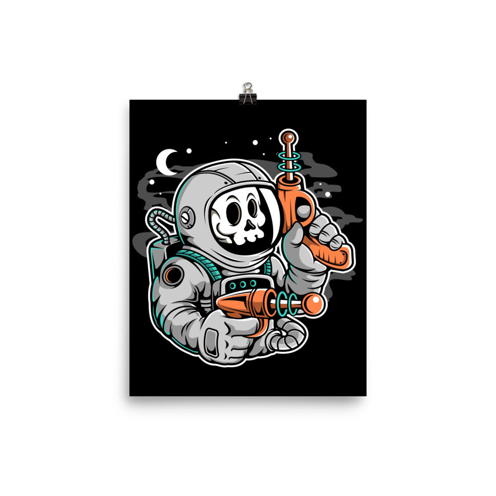 Astronaut Ray Gun - Matte Poster - 8 x 10