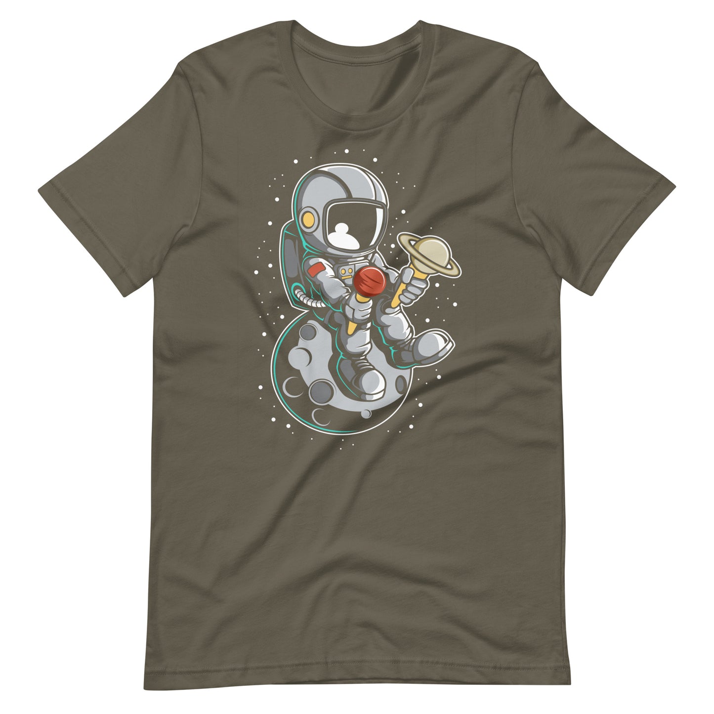 Astronaut Ice Cream - Men's t-shirt - Army Front