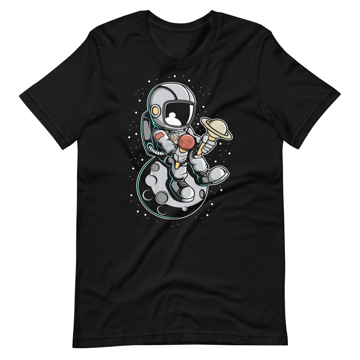 Astronaut Ice Cream - Men's t-shirt - Black Front
