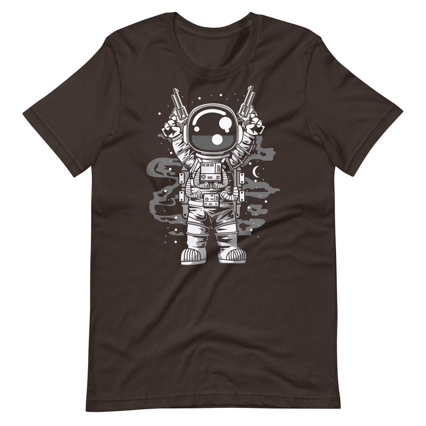Astronaut Gun - Men's t-shirt - Brown Front