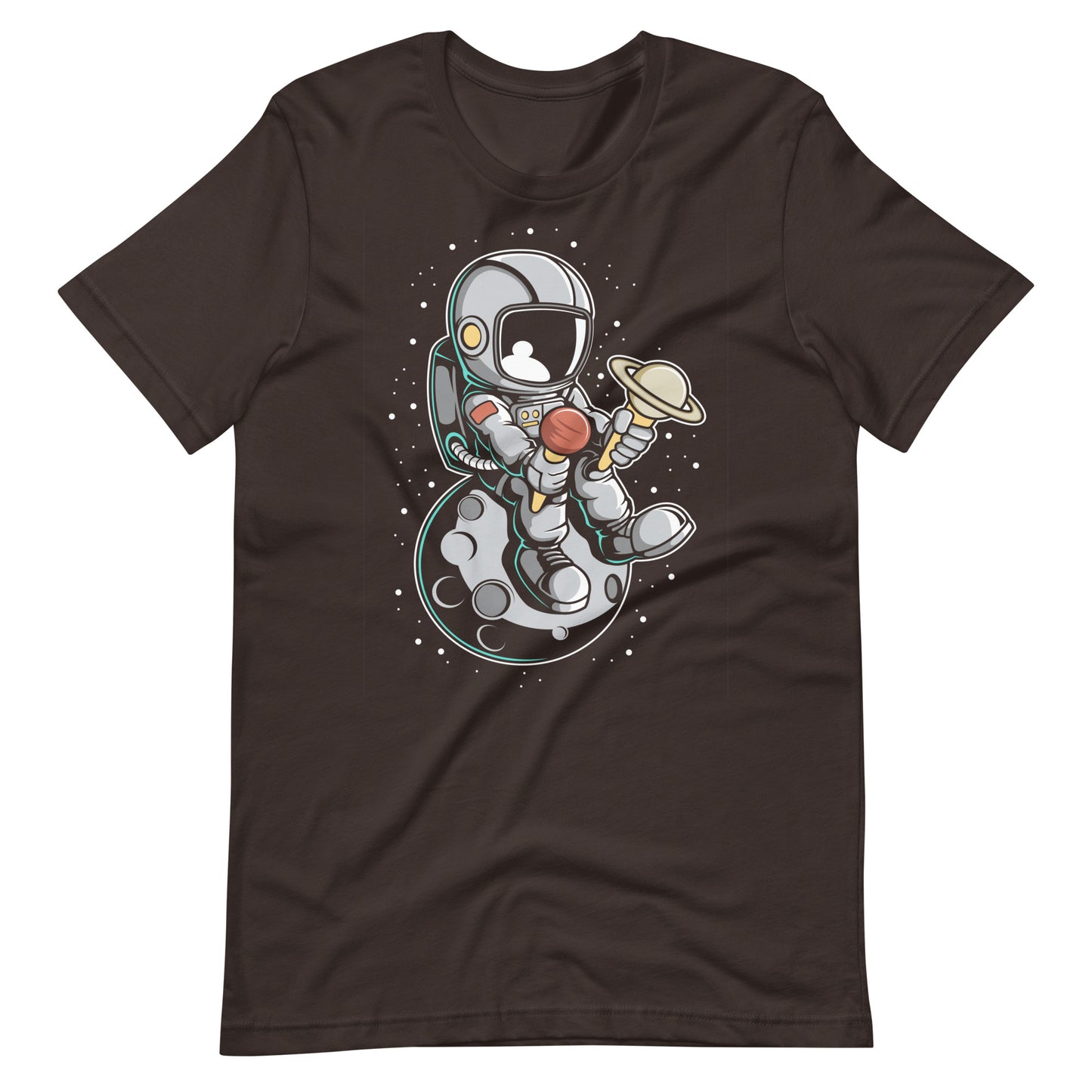 Astronaut Ice Cream - Men's t-shirt - Brown Front