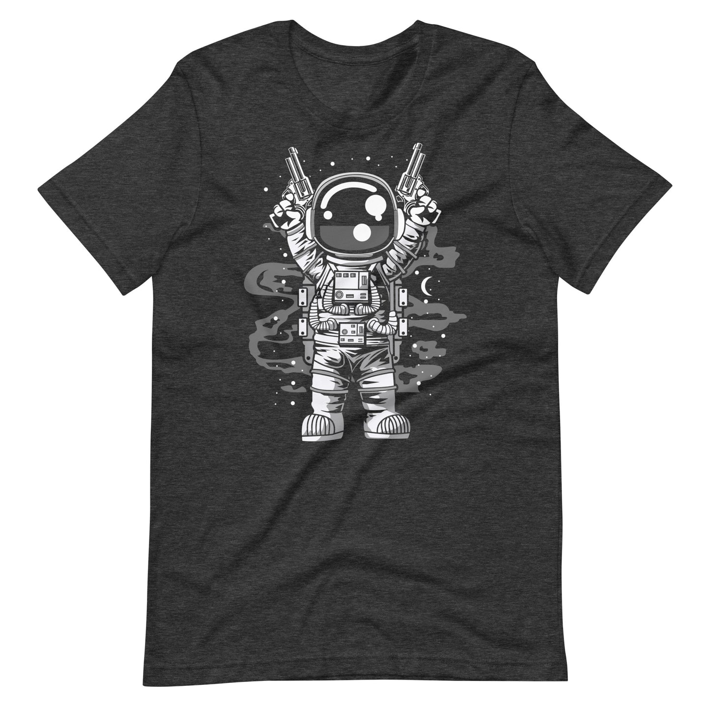 Astronaut Gun - Men's t-shirt - Dark Grey Heather Front