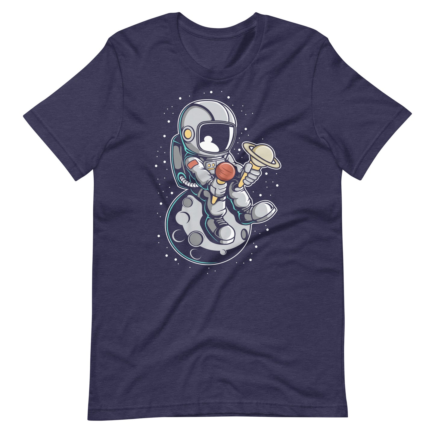 Astronaut Ice Cream - Men's t-shirt - Heather Midnight Navy Front