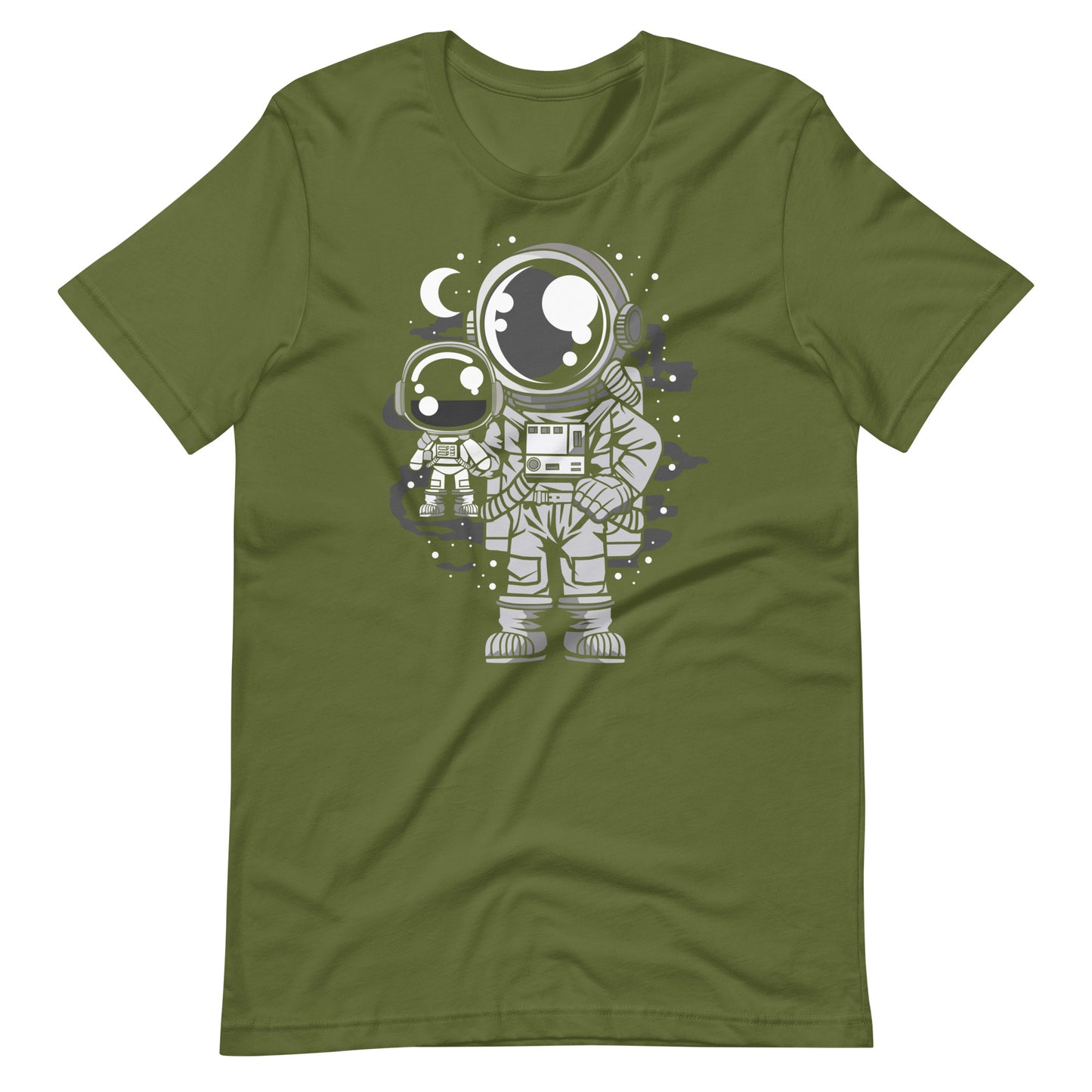 Astronaut and His Doll - Men's t-shirt - Olive Front