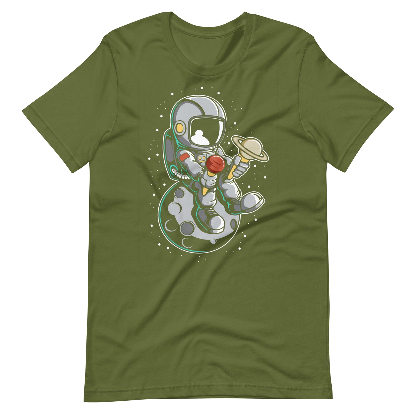 Astronaut Ice Cream - Men's t-shirt - Olive Front