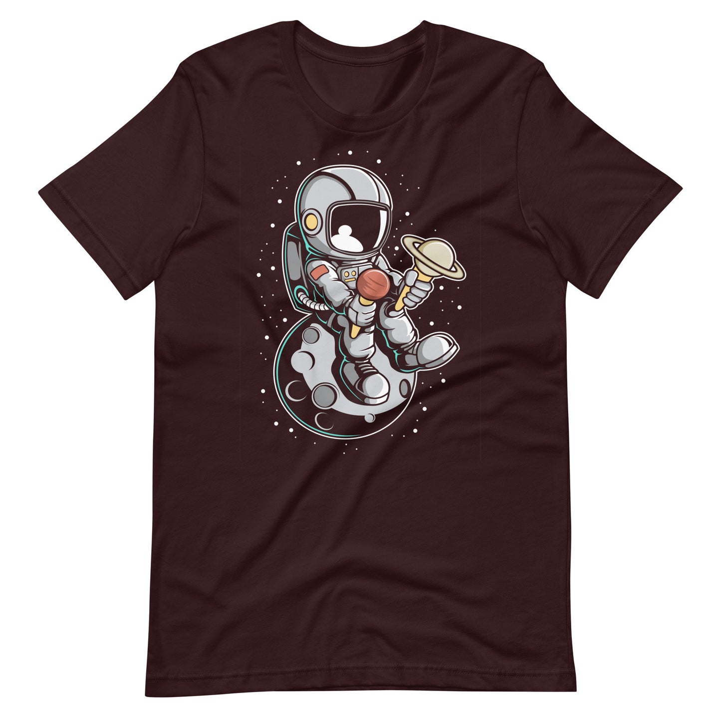 Astronaut Ice Cream - Men's t-shirt - Oxblood Black Front