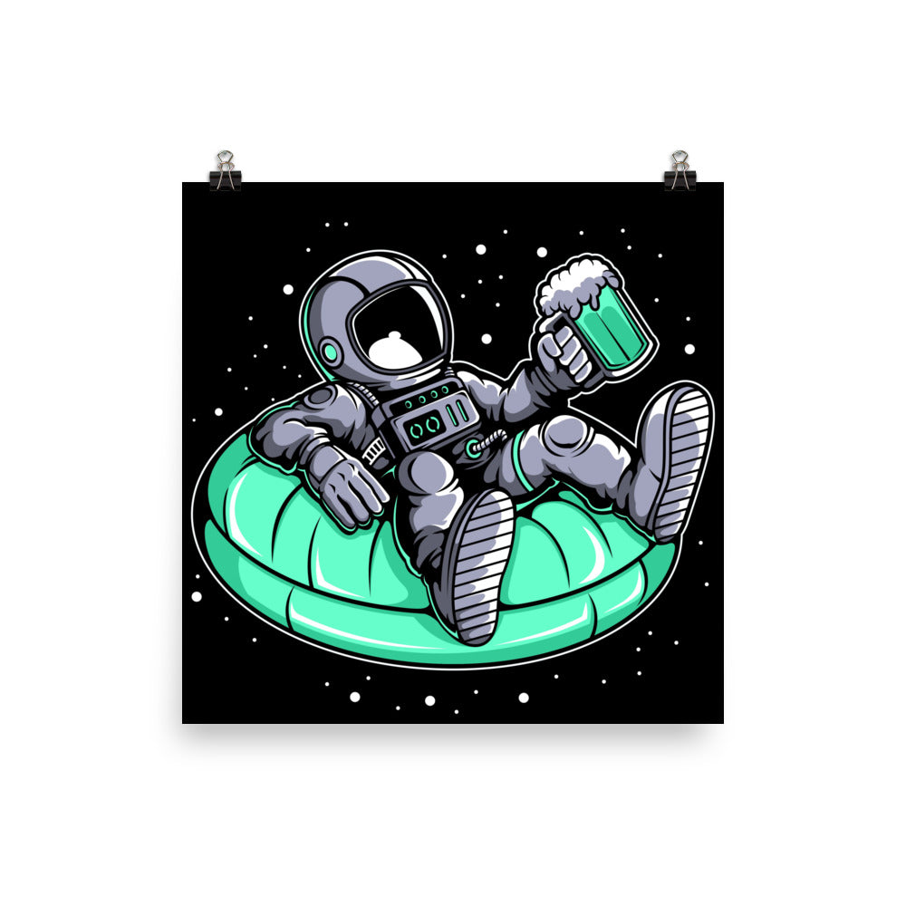 Astronaut Pool Float - Matte Poster - 10 x 10