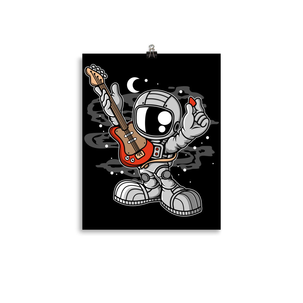 Astronaut Guitar 2 - Matte Poster - 11 x 14