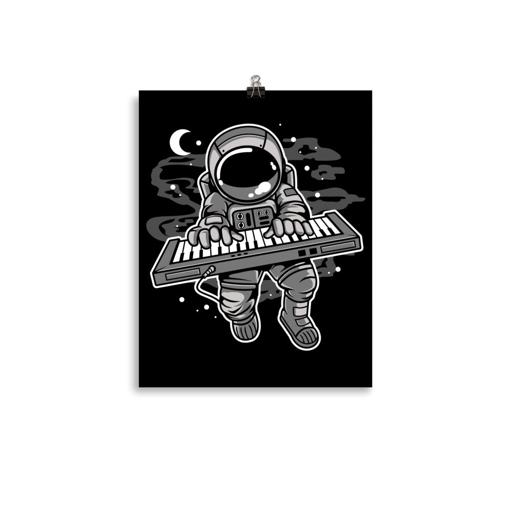 Astronaut Keyboard 2 - Matte Poster - 11 x 14