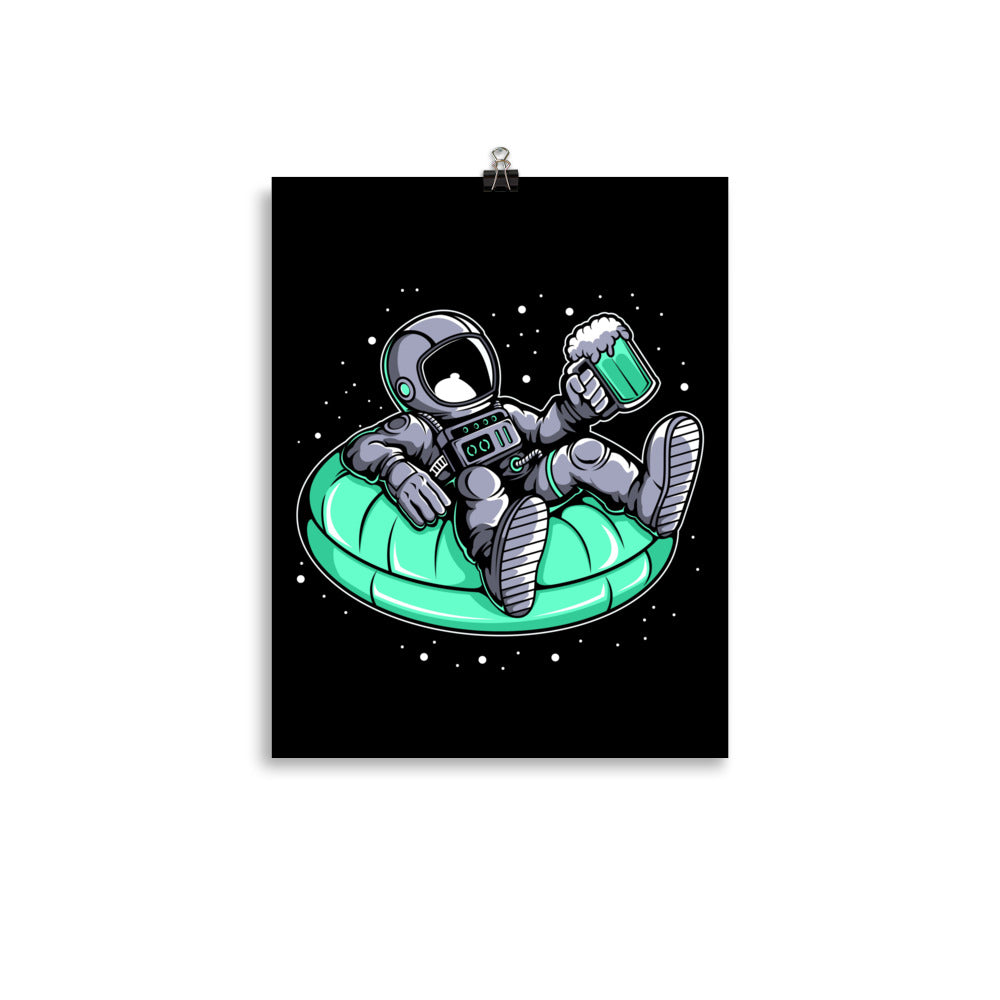 Astronaut Pool Float - Matte Poster - 11 x 14