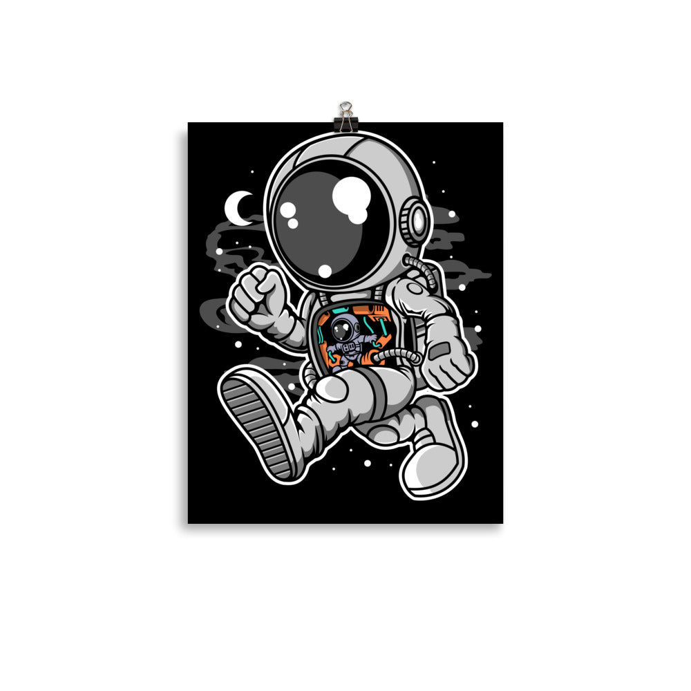 Astronaut Robotic Machine - Matte Poster - 11 x 14