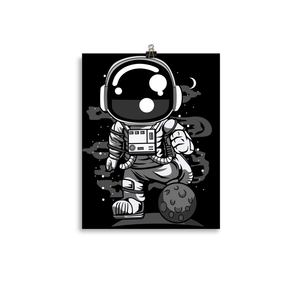 Astronaut Soccer - Matte Poster - 11 x 14