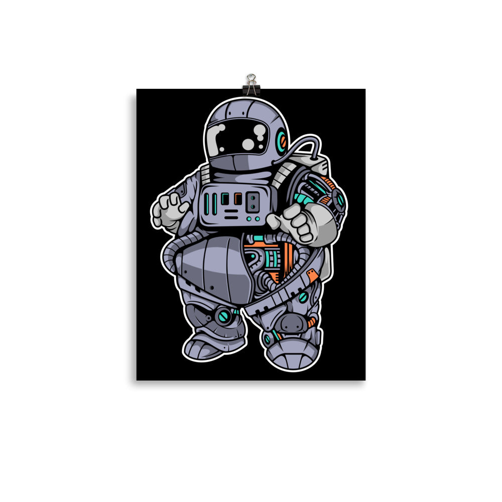 Astronaut Plump Robot - Matte Poster - 11 x 14