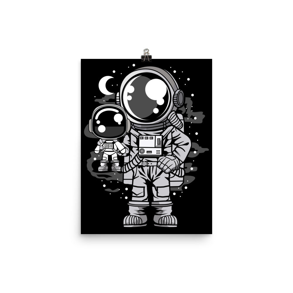 Astronaut and His Doll - Matte Poster - 12 x 16