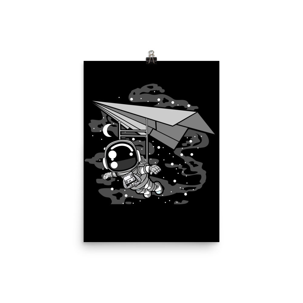 Astronaut Flying - Matte Poster - 12 x 16