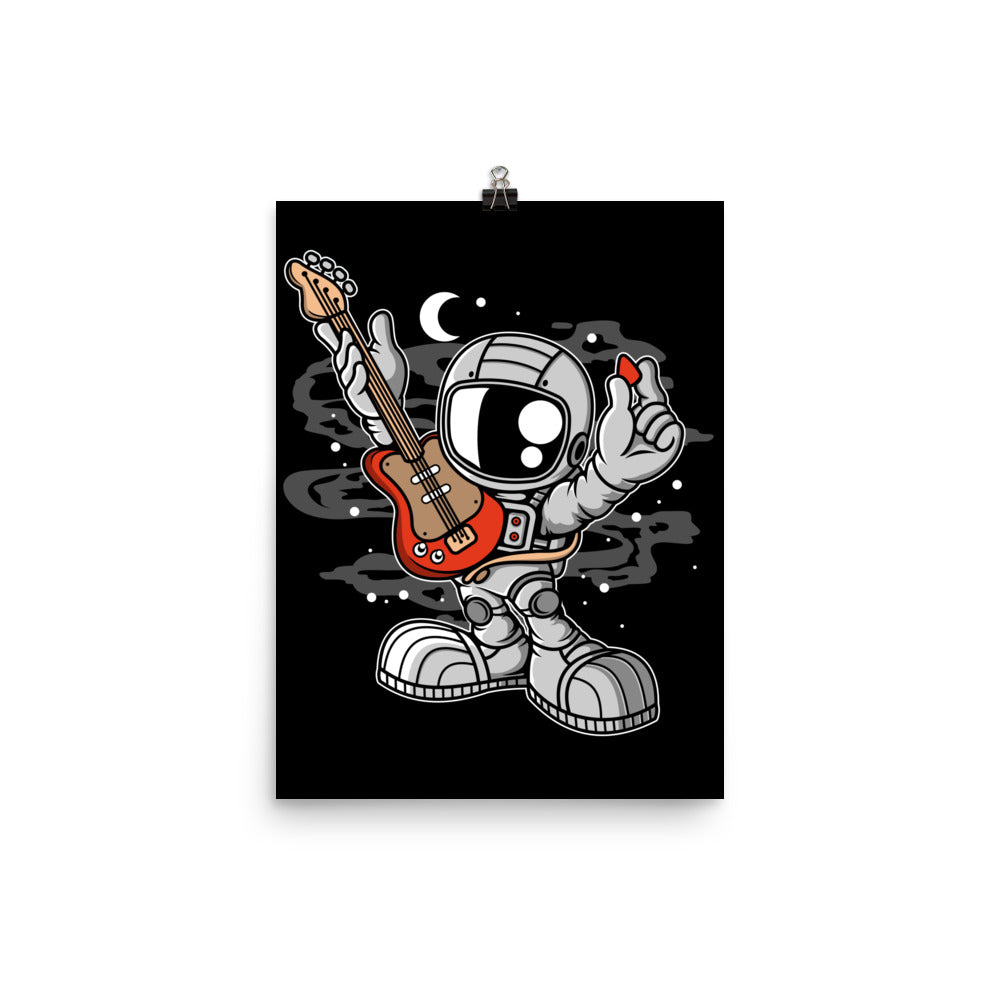 Astronaut Guitar 2 - Matte Poster - 12 x 16