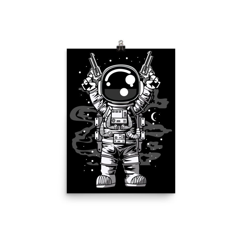 Astronaut Gun - Matte Poster - 12 x 16