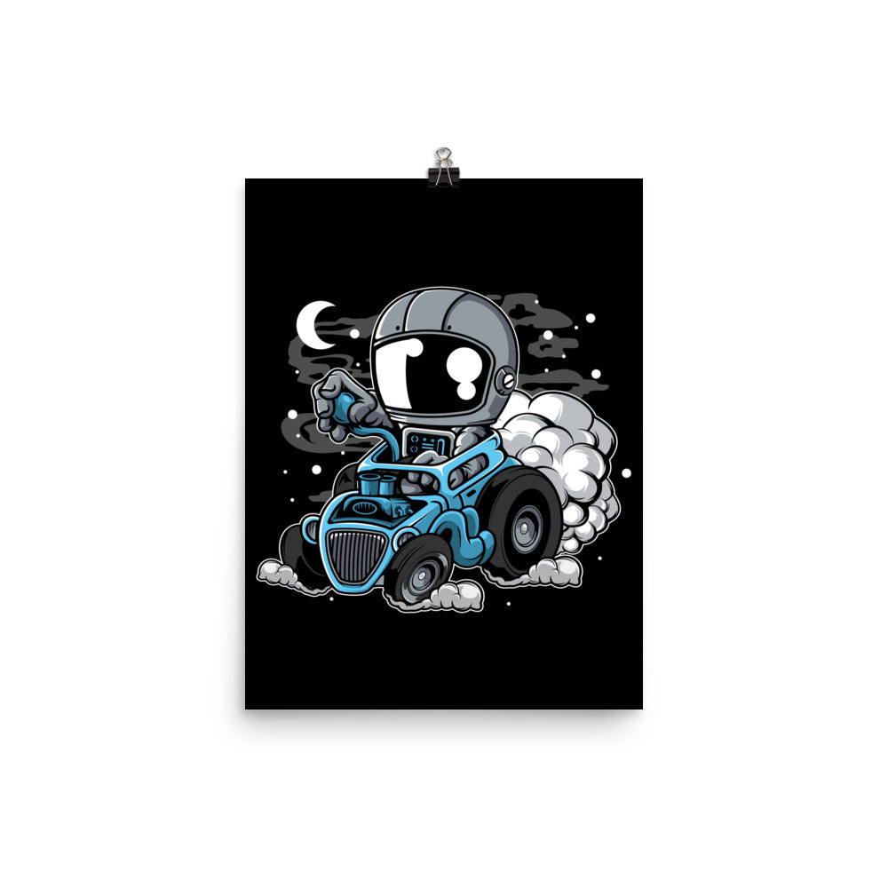 Astronaut Hotrod - Matte Poster - 12 x 16