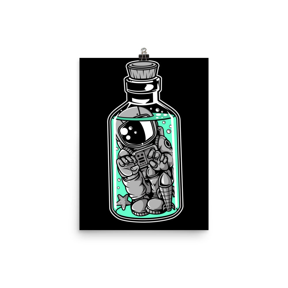 Astronaut In The Bottle - Matte Poster - 12 x 16