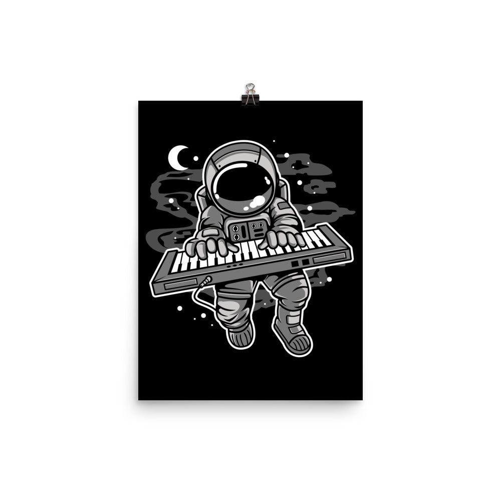 Astronaut Keyboard 2 - Matte Poster - 12 x 16