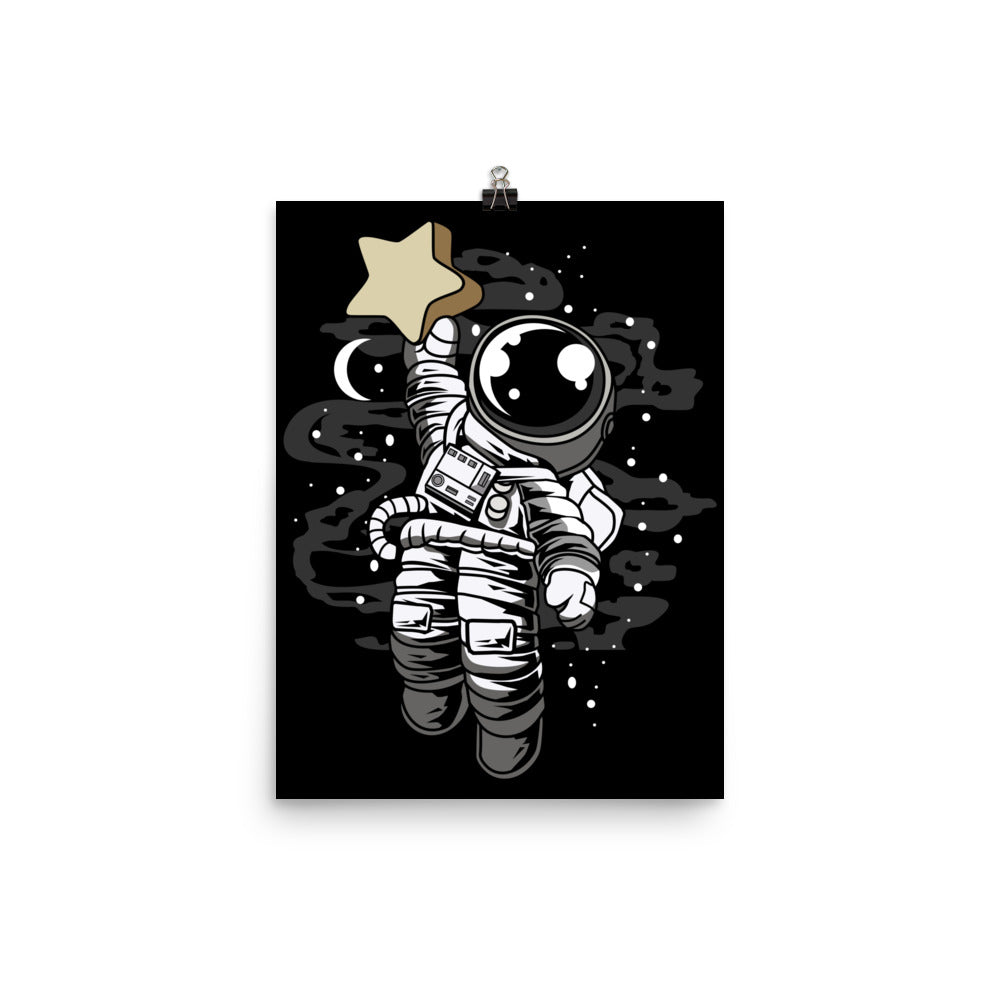 Astronaut Reach the Star - Matte Poster - 12 x 16