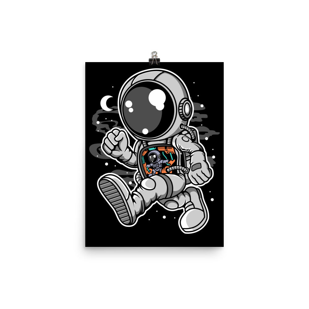 Astronaut Robotic Machine - Matte Poster - 12 x 16