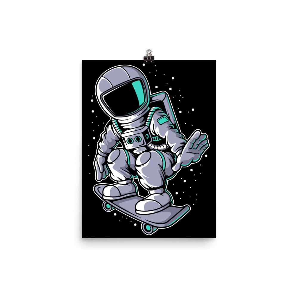 Astronaut Skater - Matte Poster - 12 x 16