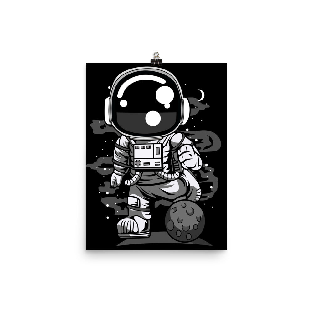 Astronaut Soccer - Matte Poster - 12 x 16