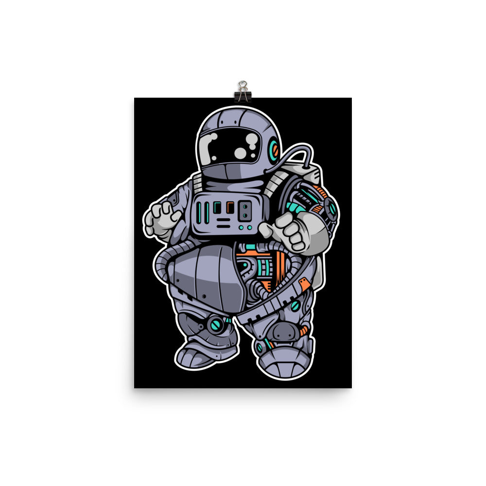 Astronaut Plump Robot - Matte Poster - 12 x 16