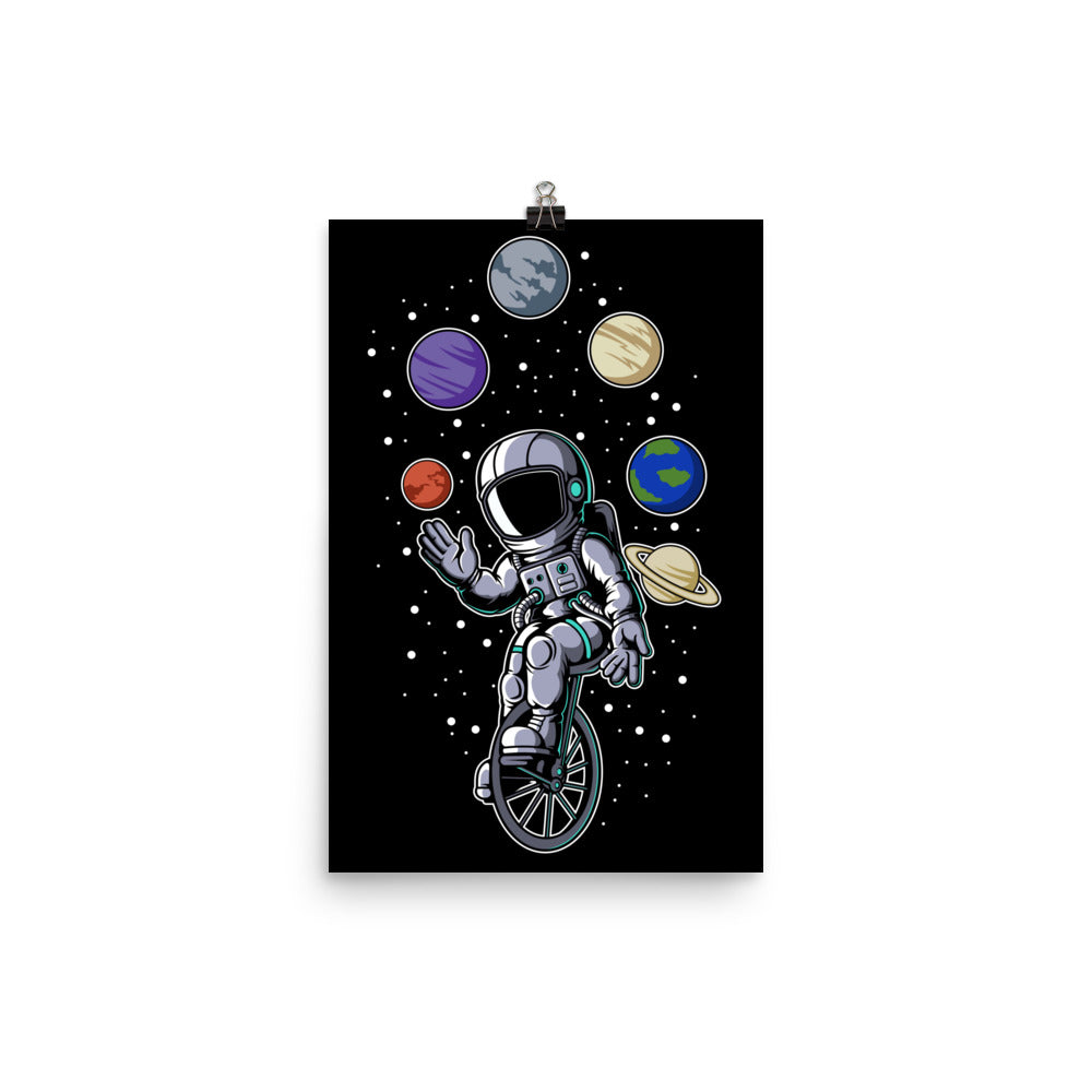 Astronaut Circus - Matte Poster - 12 x 18