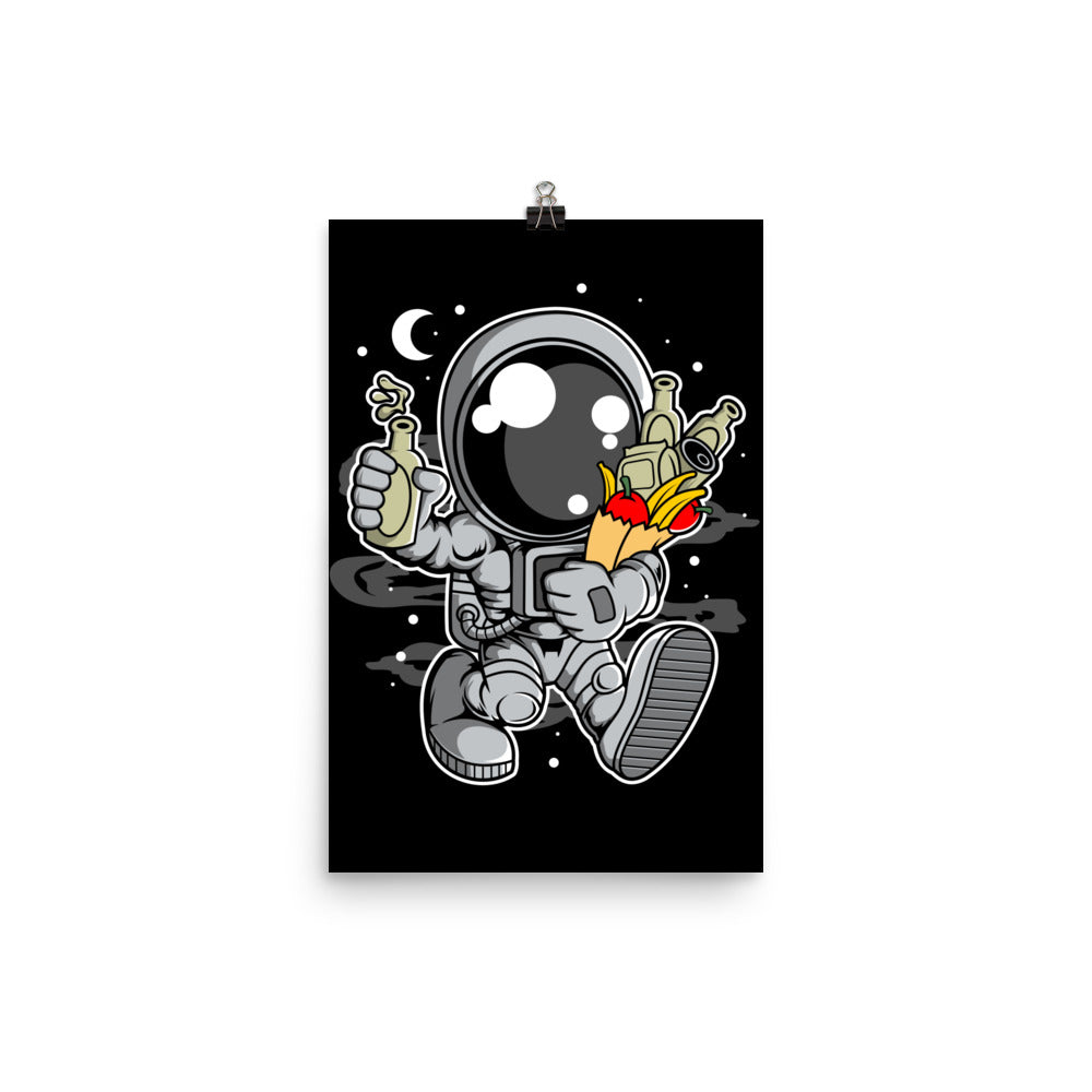 Astronaut Grocery - Matte Poster - 12 x 18