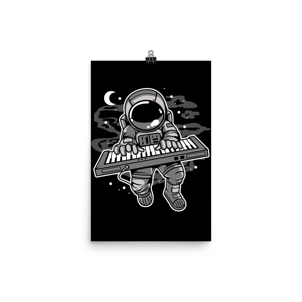 Astronaut Keyboard 2 - Matte Poster - 12 x 18