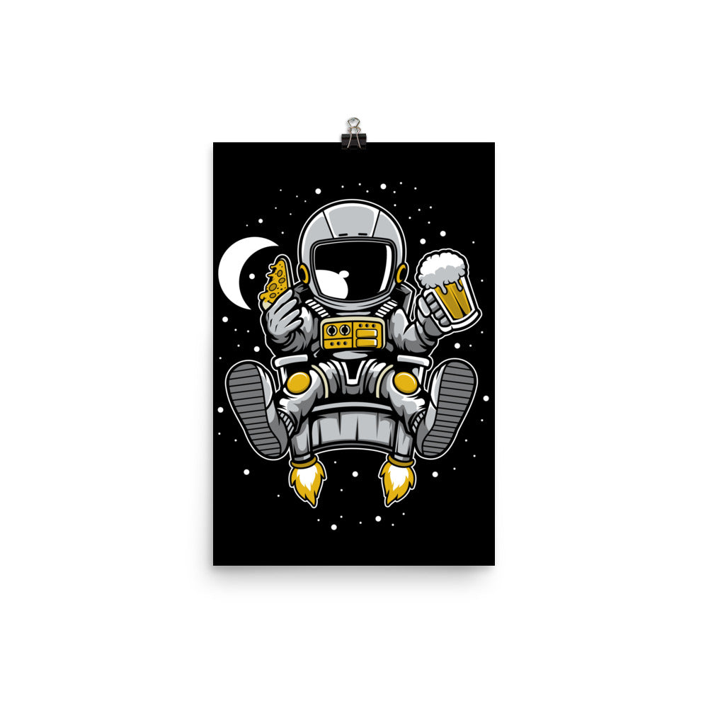 Astronaut Relax - Matte Poster - 12 x 18