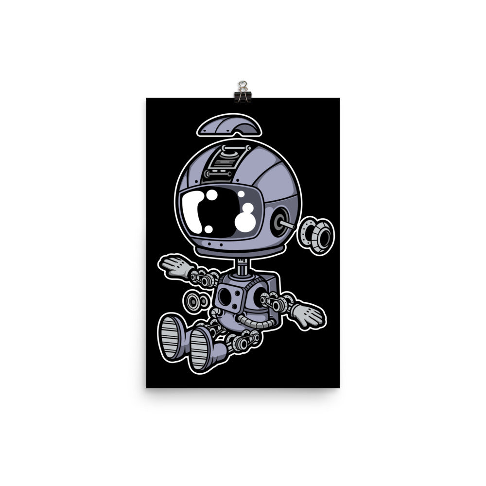 Astronaut Robot - Matte Poster - 12 x 18