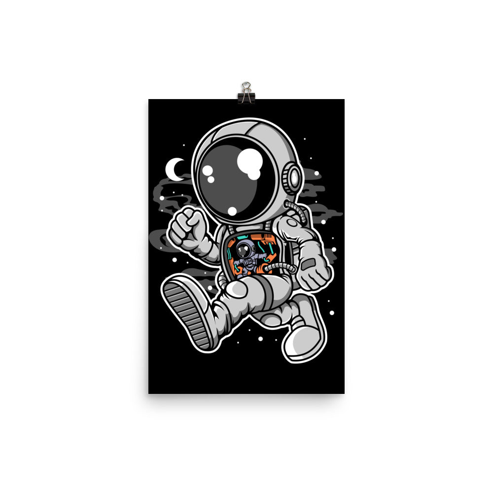 Astronaut Robotic Machine - Matte Poster - 12 x 18