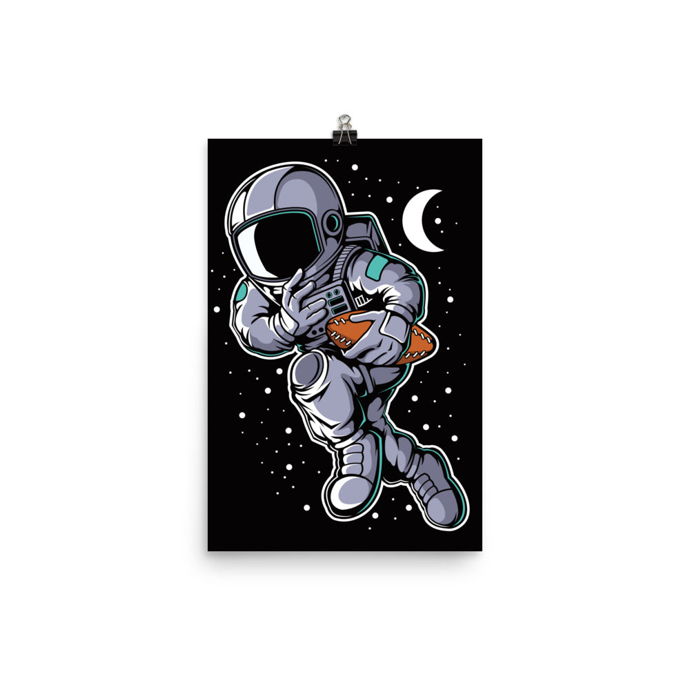 Astronaut Rugby - Matte Poster - 12 x 18