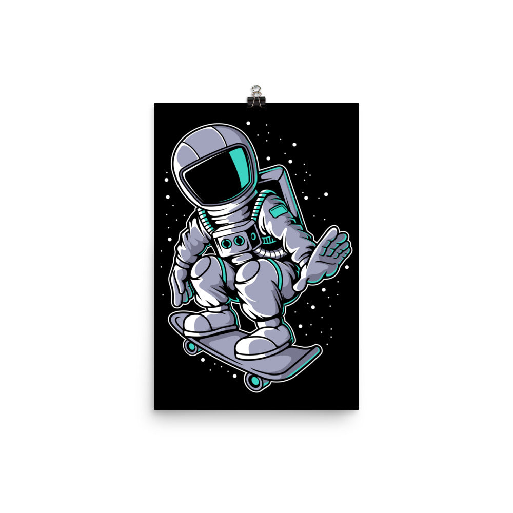 Astronaut Skater - Matte Poster - 12 x 18