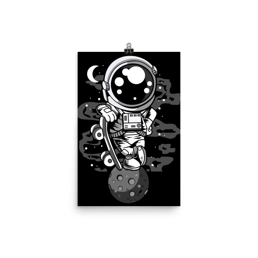 Astronaut Skater Boy - Matte Poster - 12 x 18