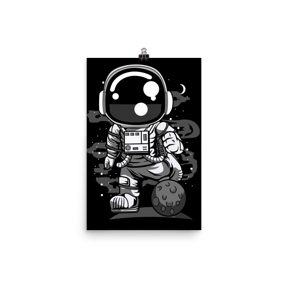 Astronaut Soccer - Matte Poster - 12 x 18