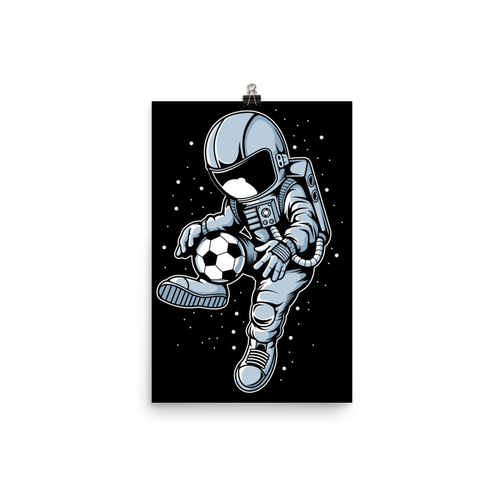 Astronaut Soccer Player - Matte Poster - 12 x 18