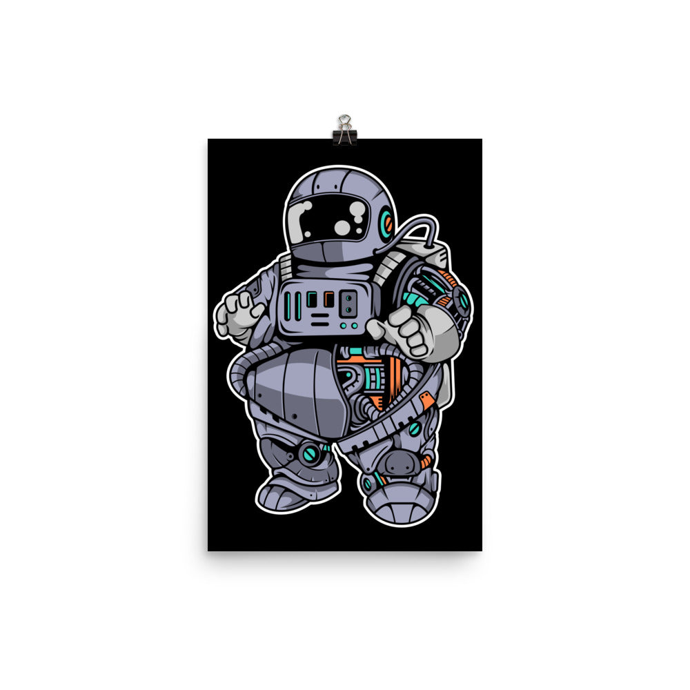 Astronaut Plump Robot - Matte Poster - 12 x 18