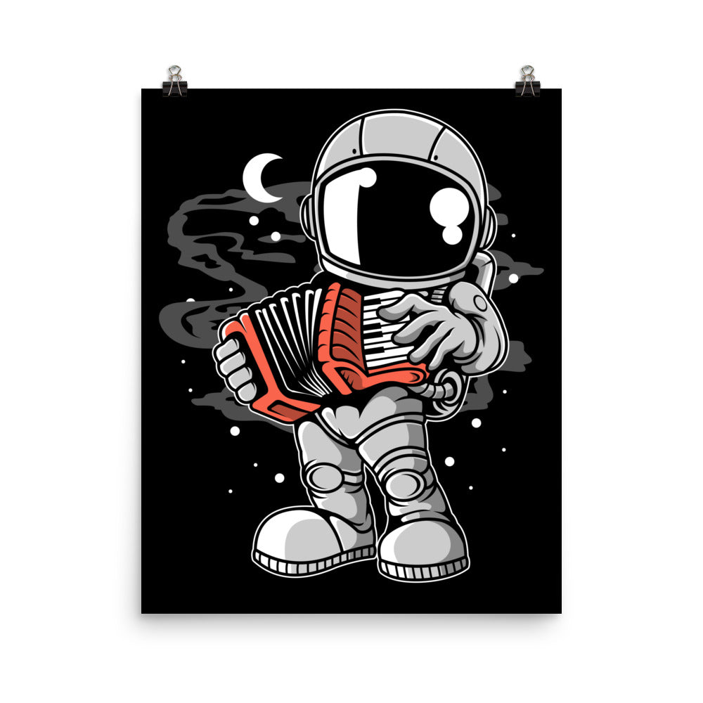 Astronaut Accordion - Matte Poster - 16 x 20