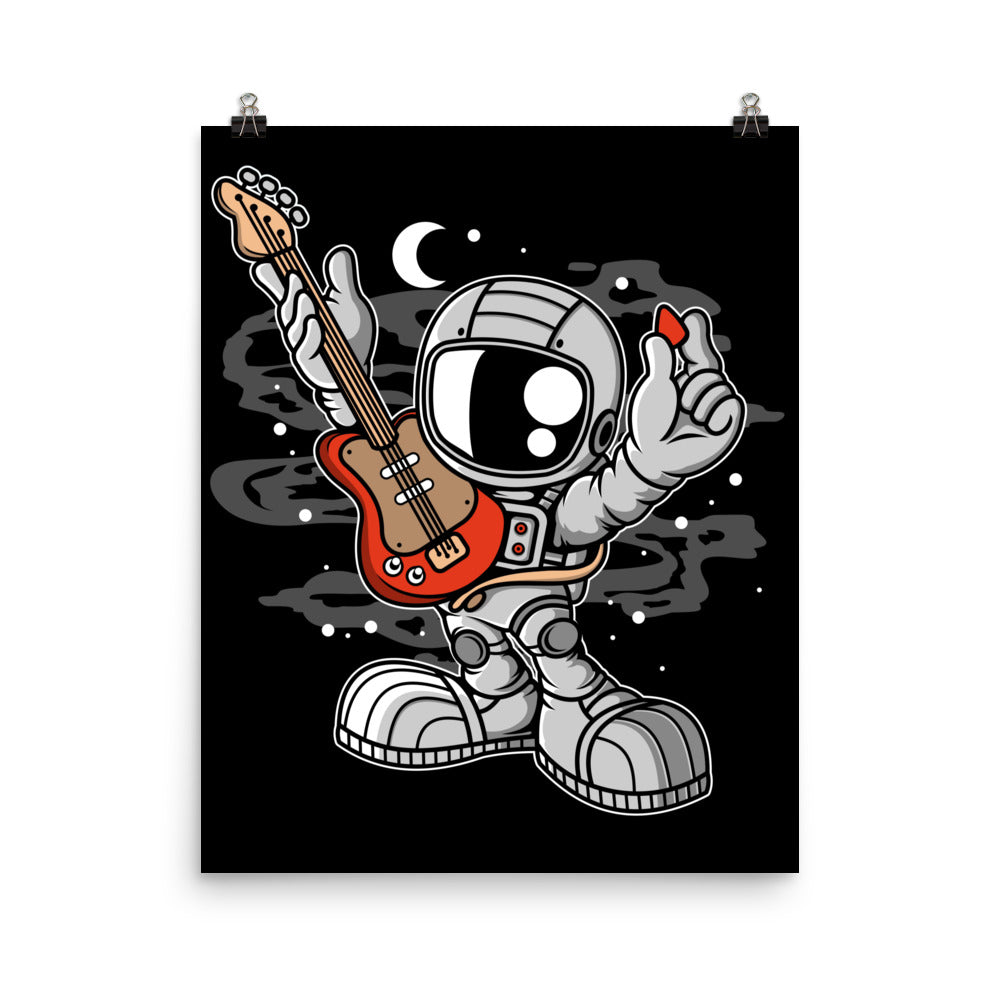 Astronaut Guitar 2 - Matte Poster - 16 x 20