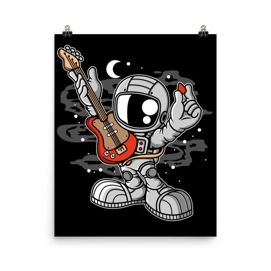 Astronaut Guitar 2 - Matte Poster - 16 x 20