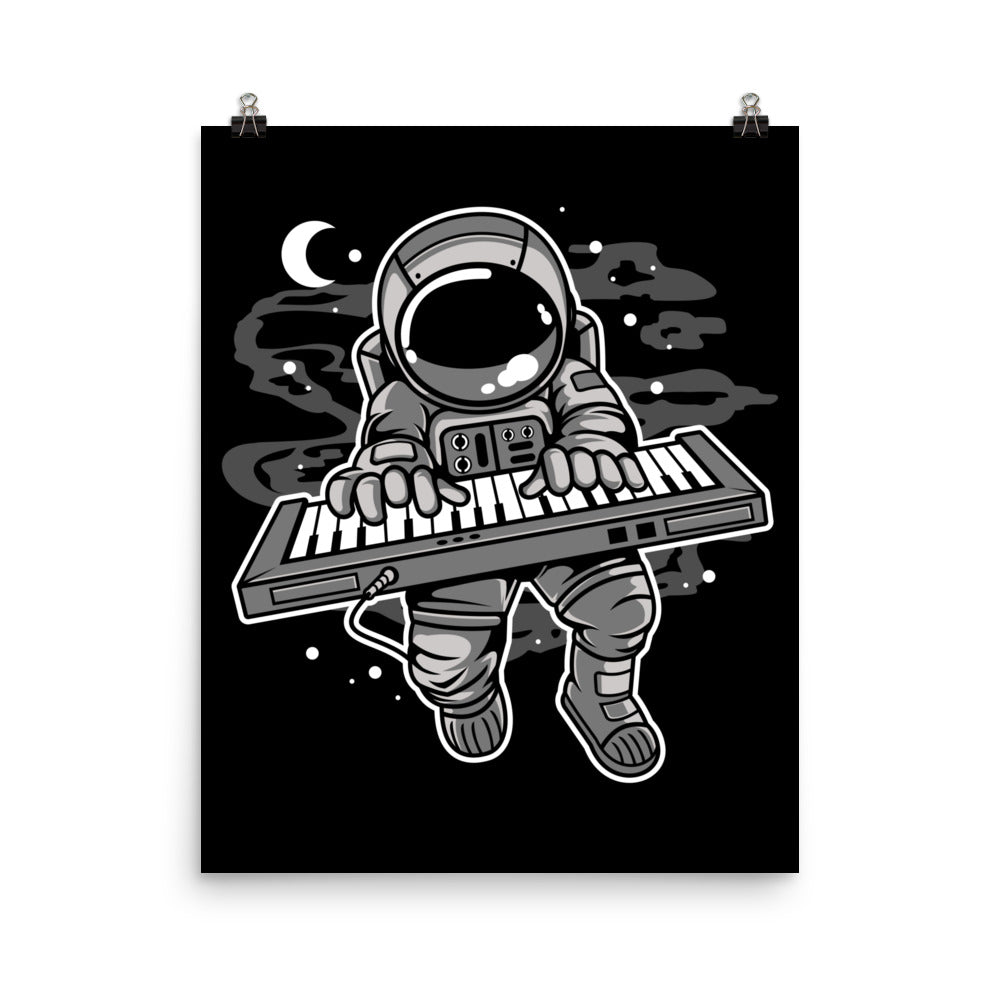 Astronaut Keyboard 2 - Matte Poster - 16 x 20