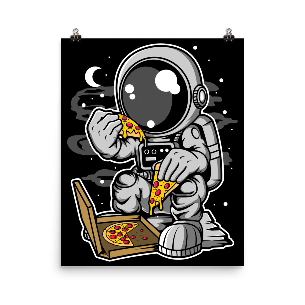 Astronaut Pizza - Matte Poster - 16 x 20