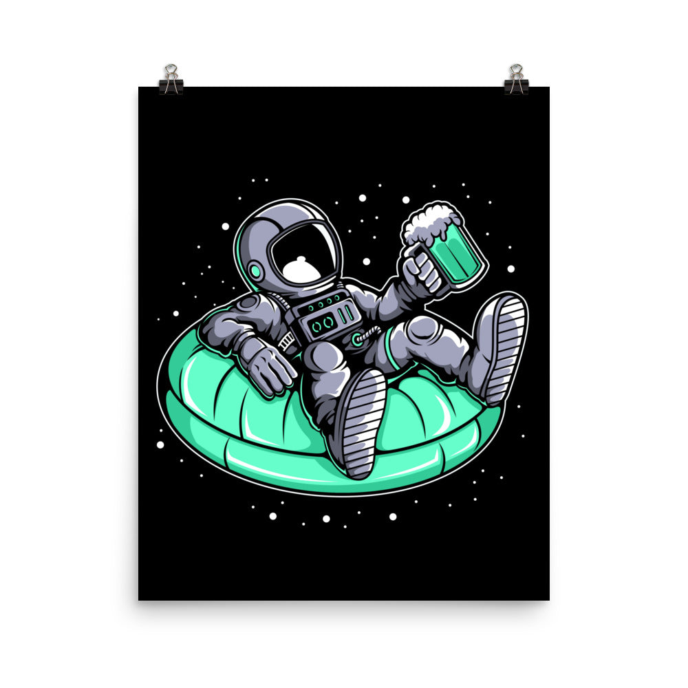 Astronaut Pool Float - Matte Poster - 16 x 20