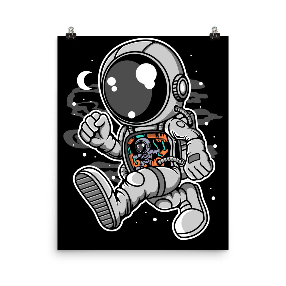 Astronaut Robotic Machine - Matte Poster - 16 x 20