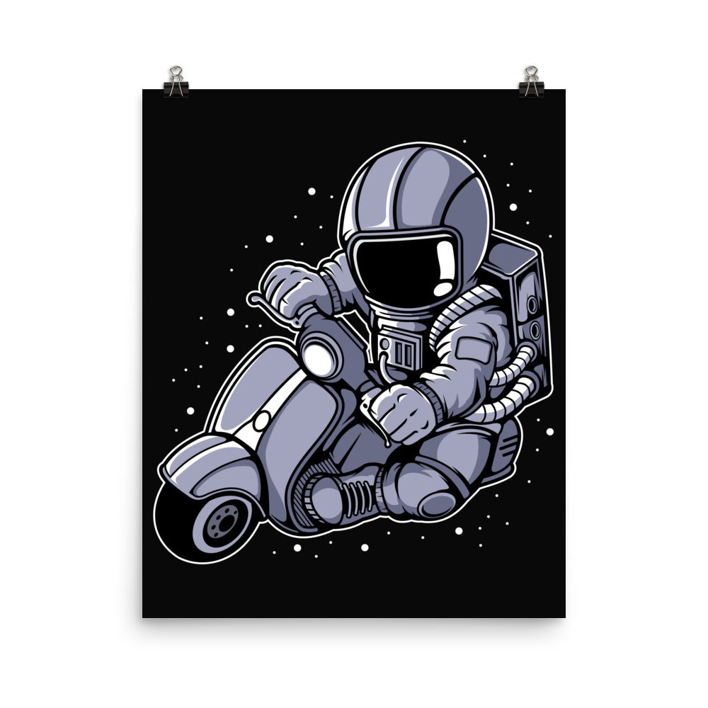 Astronaut Scooter - Matte Poster - 16 x 20