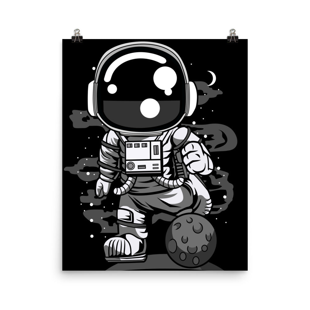 Astronaut Soccer - Matte Poster - 16 x 20